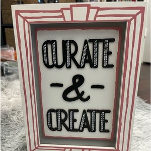 Curate and Create wall hanging